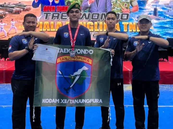 Bawa Semangat Carathana Jitavina, Prajurit Kodam XII/Tpr Raih Perak di Kejuarnas Taekwondo Piala Panglima TNI 2026