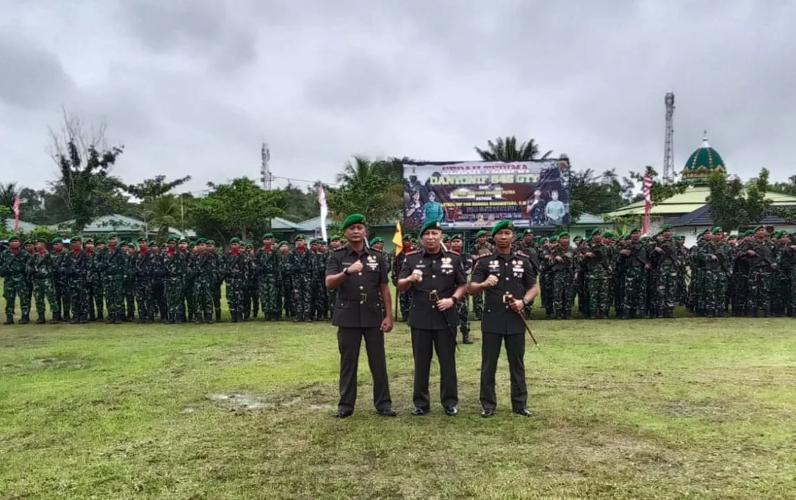 Estafet Kepemimpinan Penjaga Perbatasan: Danbrigif 19/KH Pimpin Sertijab Danyonif 645/Gty