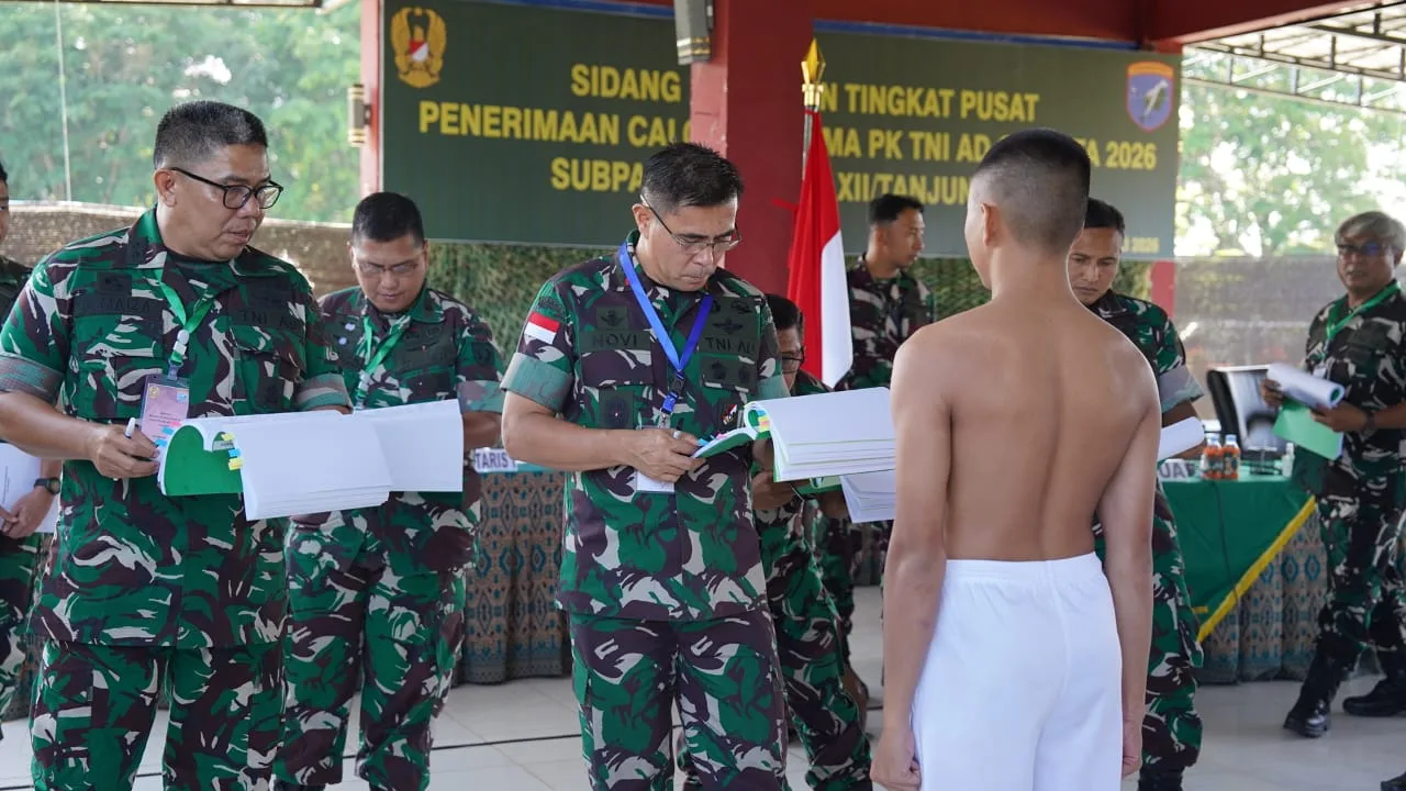 Pimpin Sidang Cata PK Gelombang II, Pangdam XII/Tpr: Rekrutmen TNI AD Gratis, Objektif, dan Bebas Pungutan