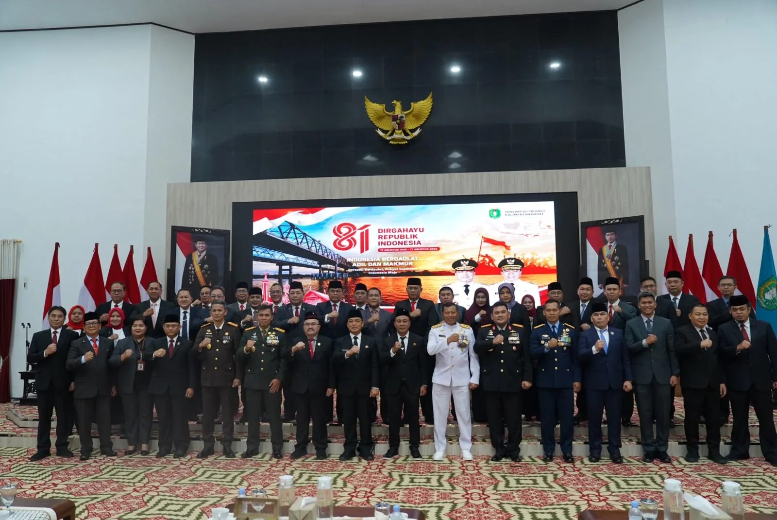 Sambut HUT ke-81 RI, Pangdam XII/Tpr Bersama Forkopimda Simak Pidato Kenegaraan Presiden