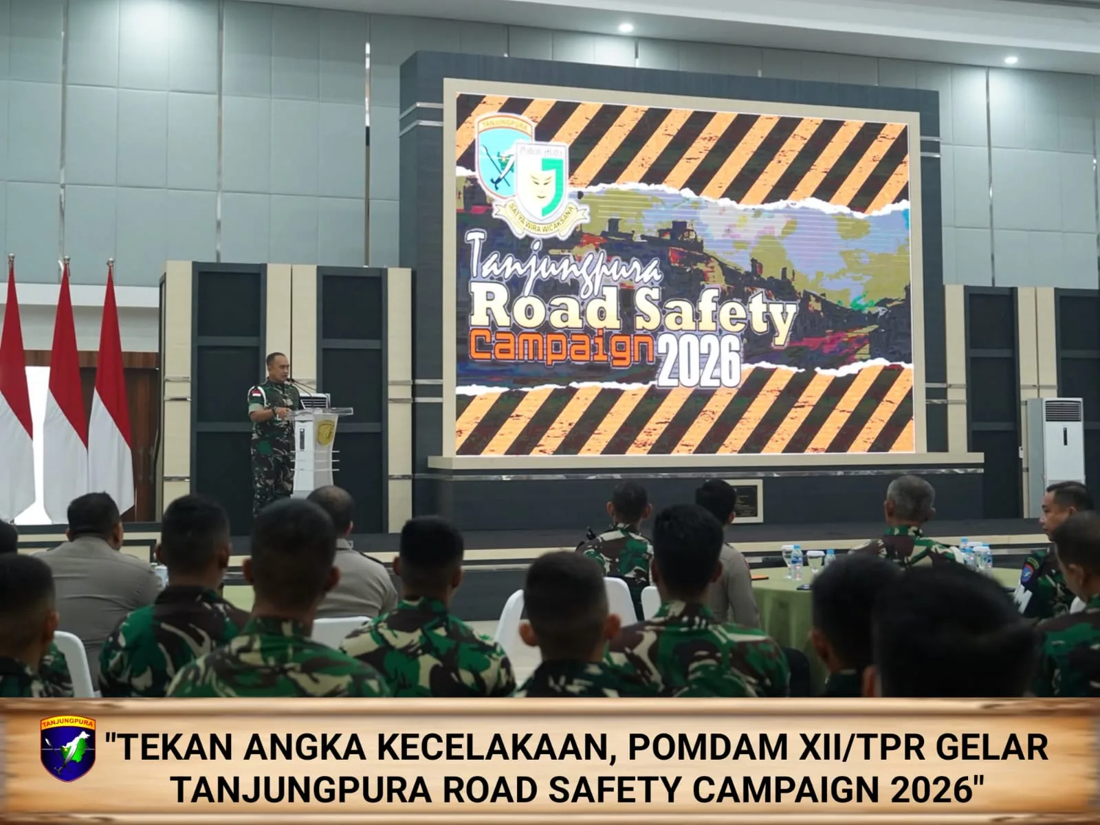 Tekan Angka Kecelakaan, Pomdam XII/Tpr Gelar Tanjungpura Road Safety Campaign 2026