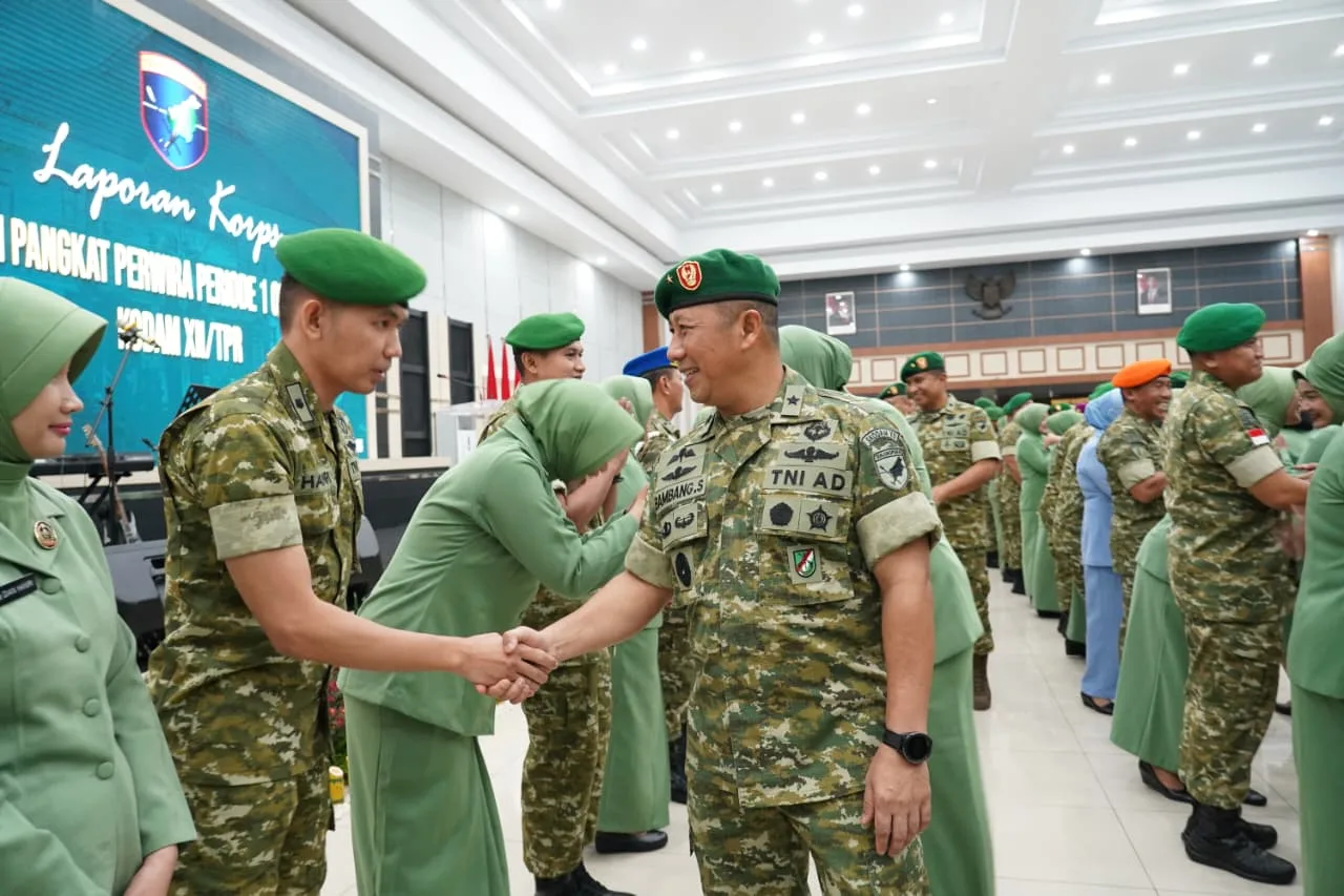 Pimpin Syukuran Kenaikan Pangkat Perwira, Kasdam XII/Tpr: Pangkat Adalah Amanah