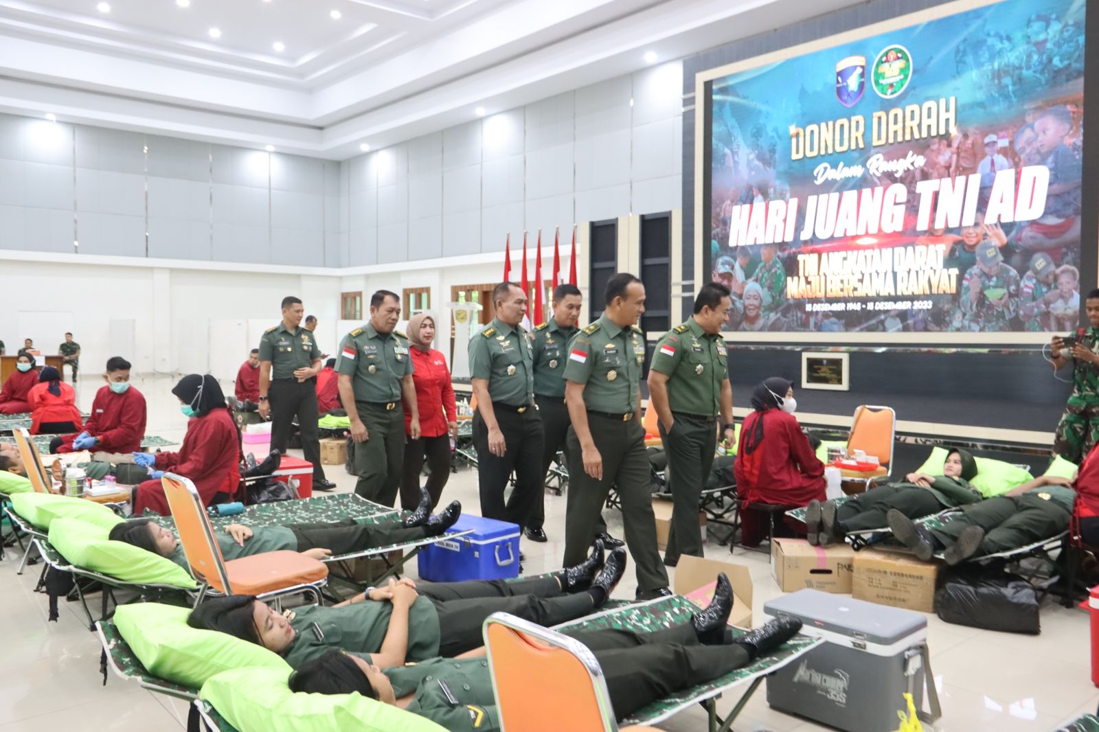 Peringati Hari Juang TNI AD TA 2023, Kodam XII/Tpr Gelar Bakti Sosial Donor Darah