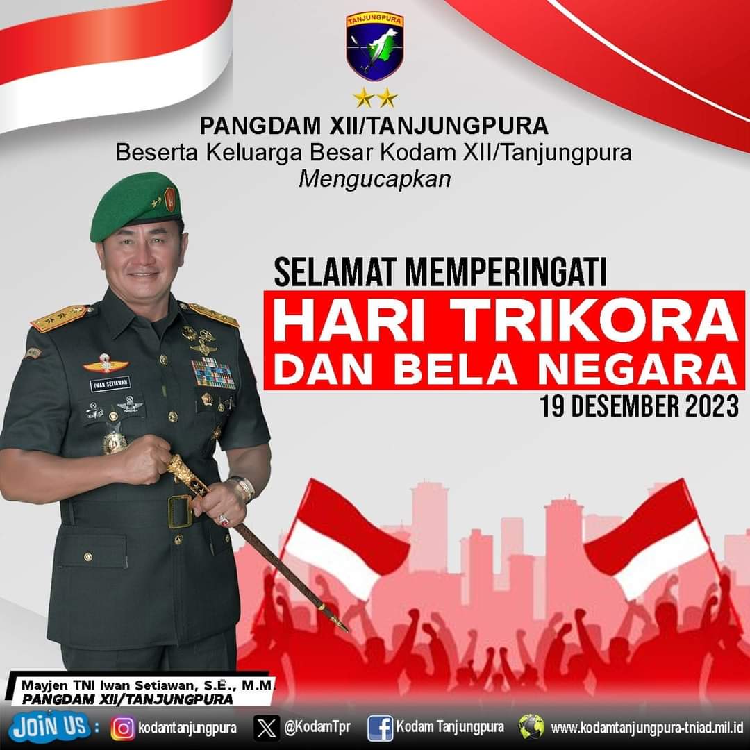 Selamat memperingati Hari Trikora dan Bela Negara 2023