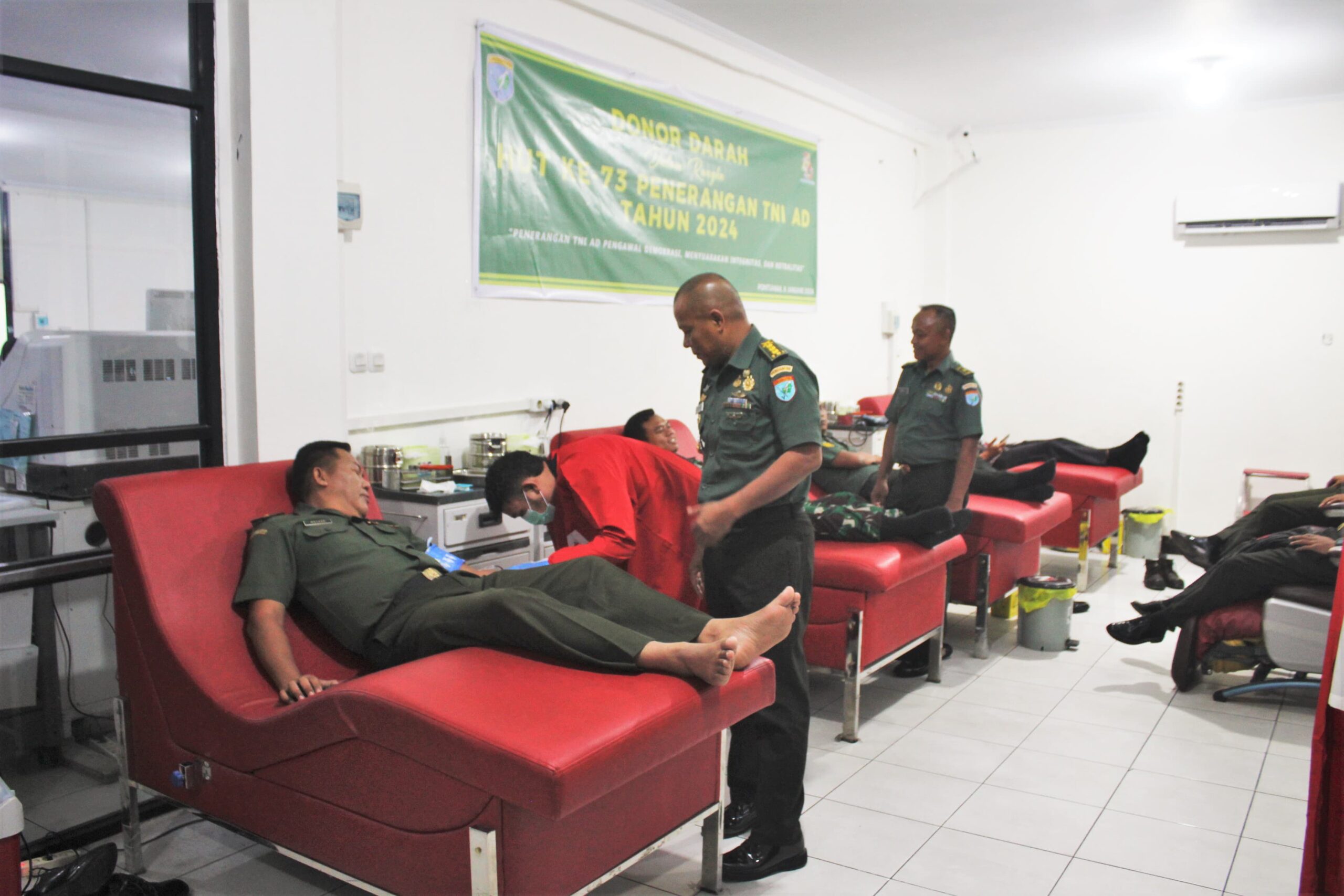 Jelang HUT ke-73 Penerangan TNI AD, Pendam XII/Tpr Gelar Donor Darah