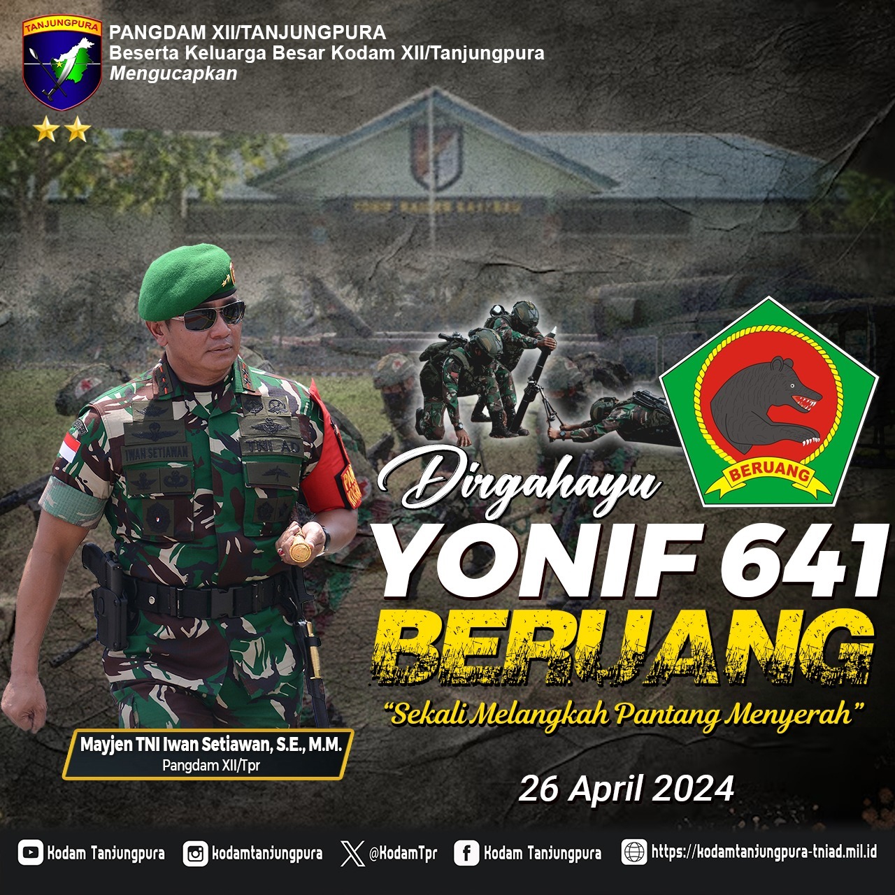 Dirgahayu Yonif 641 Beruang