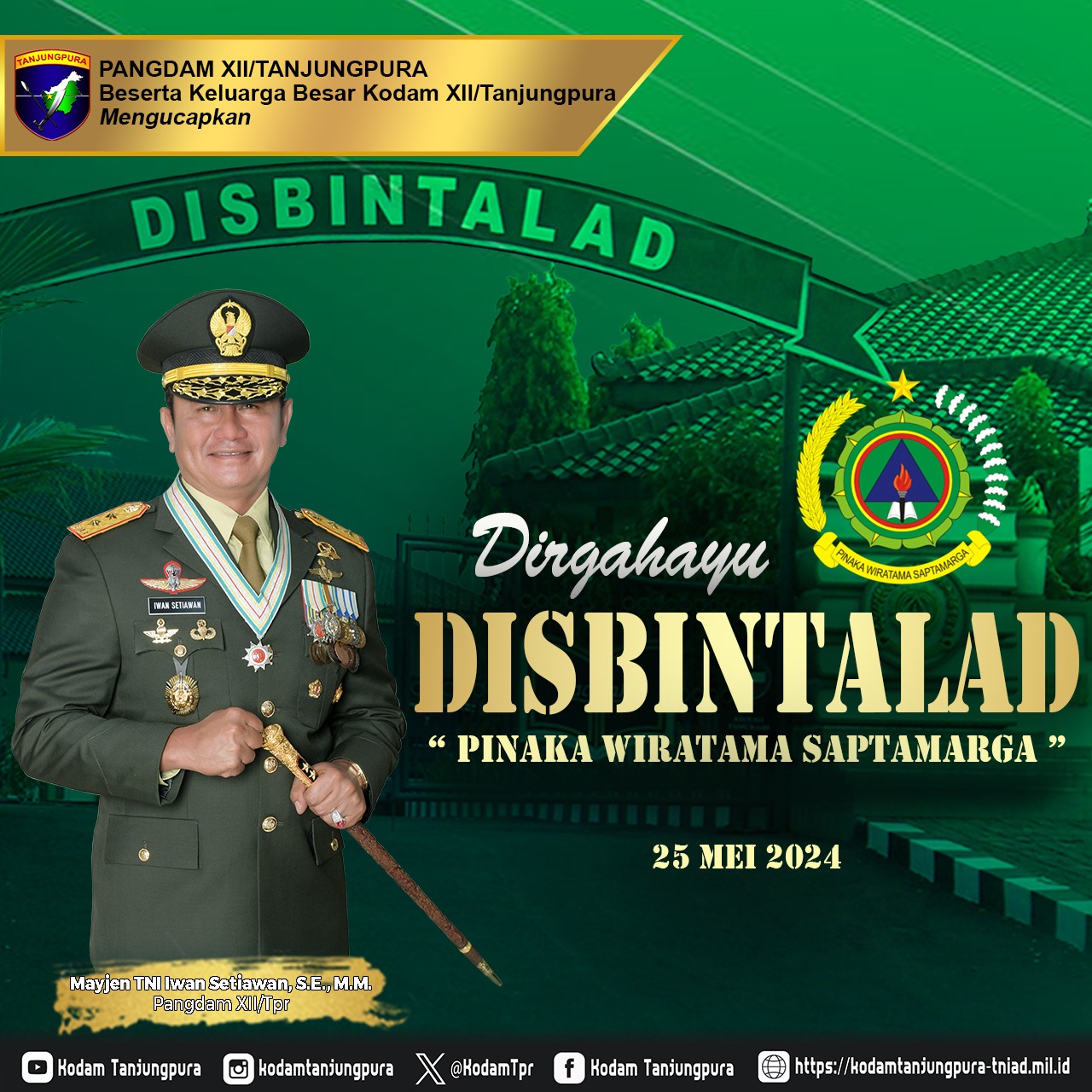Dirgahayu Dinas Pembinaan Mental TNI Angkatan Darat