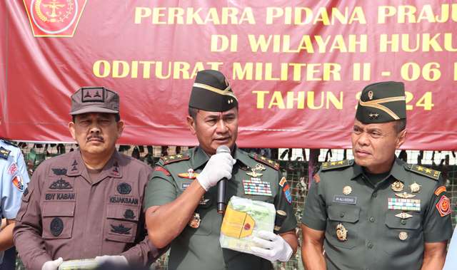 Pangdam Tanjungpura Bersama Orjen TNI Musnahkan Barang Bukti Sabu 21,028 Kg di Otmil II-06 Pontianak