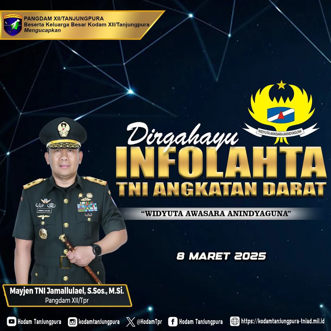 Dirgahayu Infolahta TNI Angkatan Darat