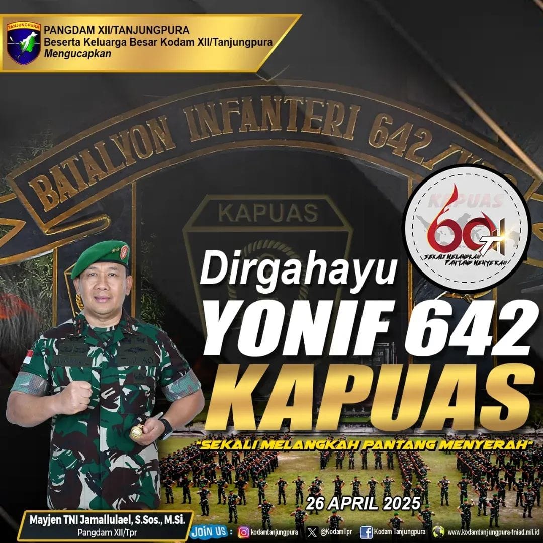 Dirgahayu Yonif 642 Kapuas