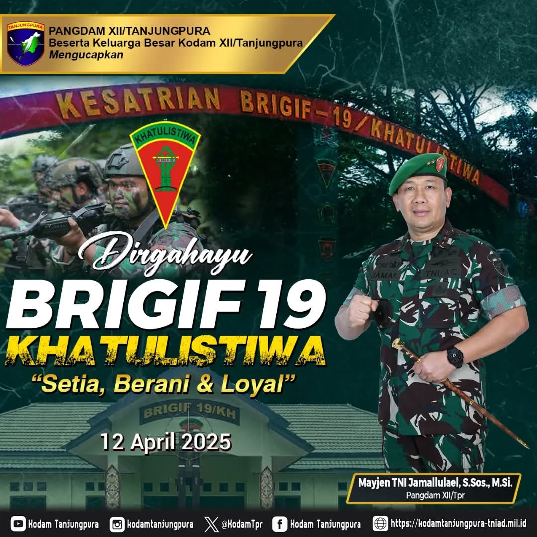 Dirgahayu Brigif 19 Khatulistiwa