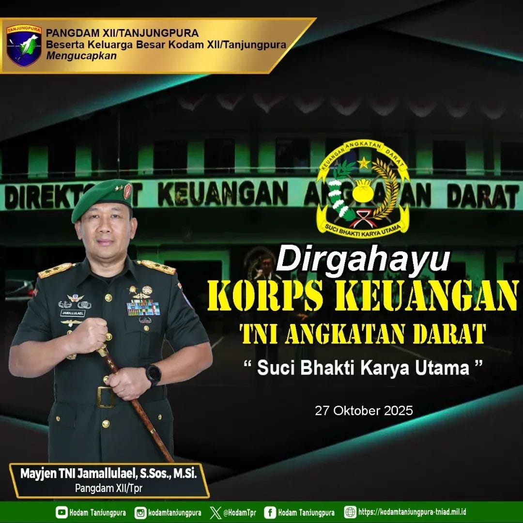 Dirgahayu Korps Keuangan TNI Angkatan Darat