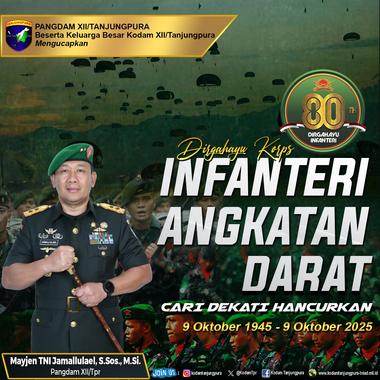 Dirgahayu Korps Infanteri Angkatan Darat