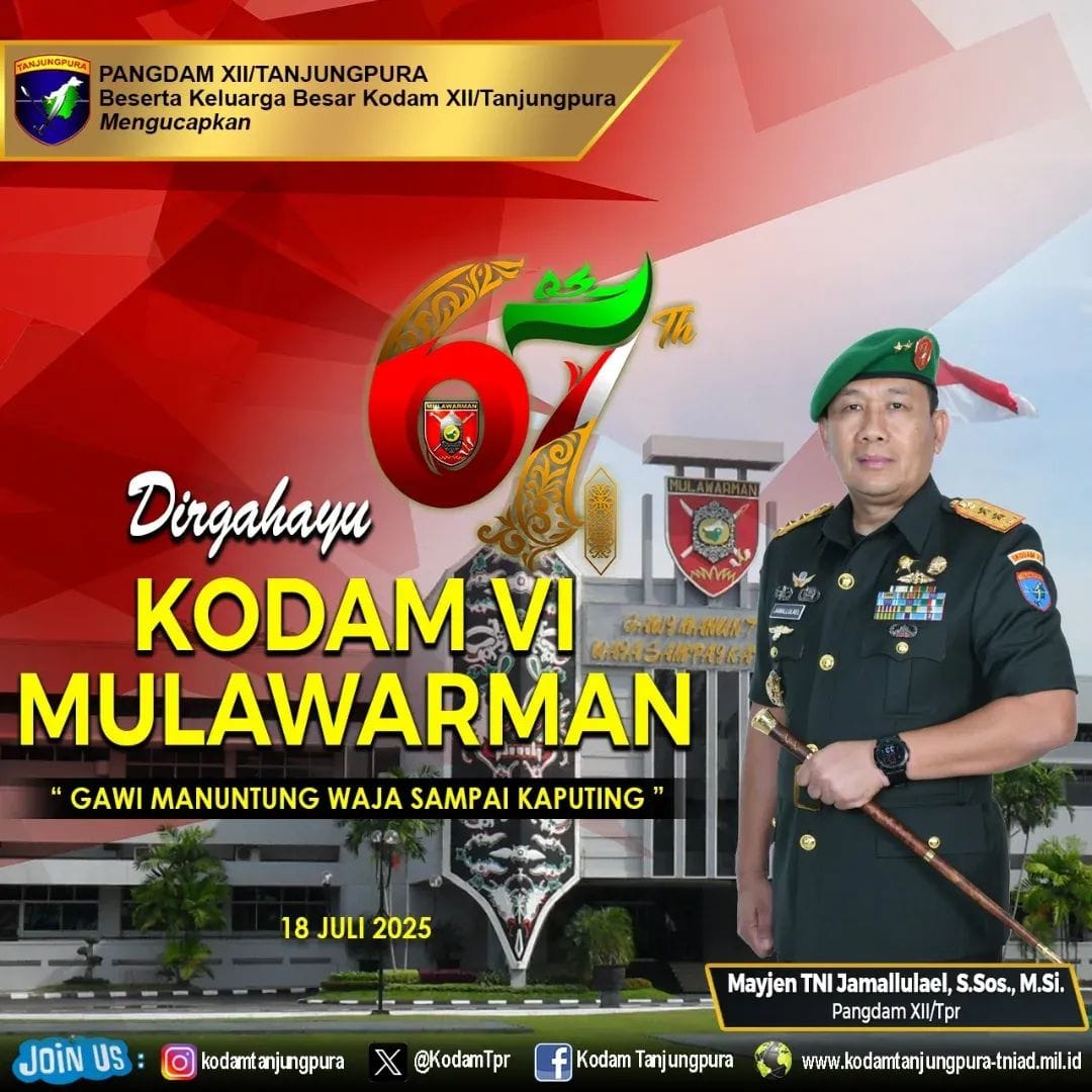 Dirgahayu Kodam VI Mulawarman