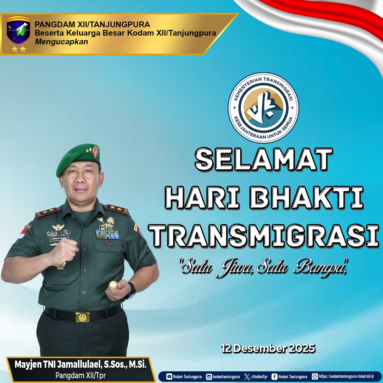 Selamat Memperingati Hari Bhakti Transmigrasi