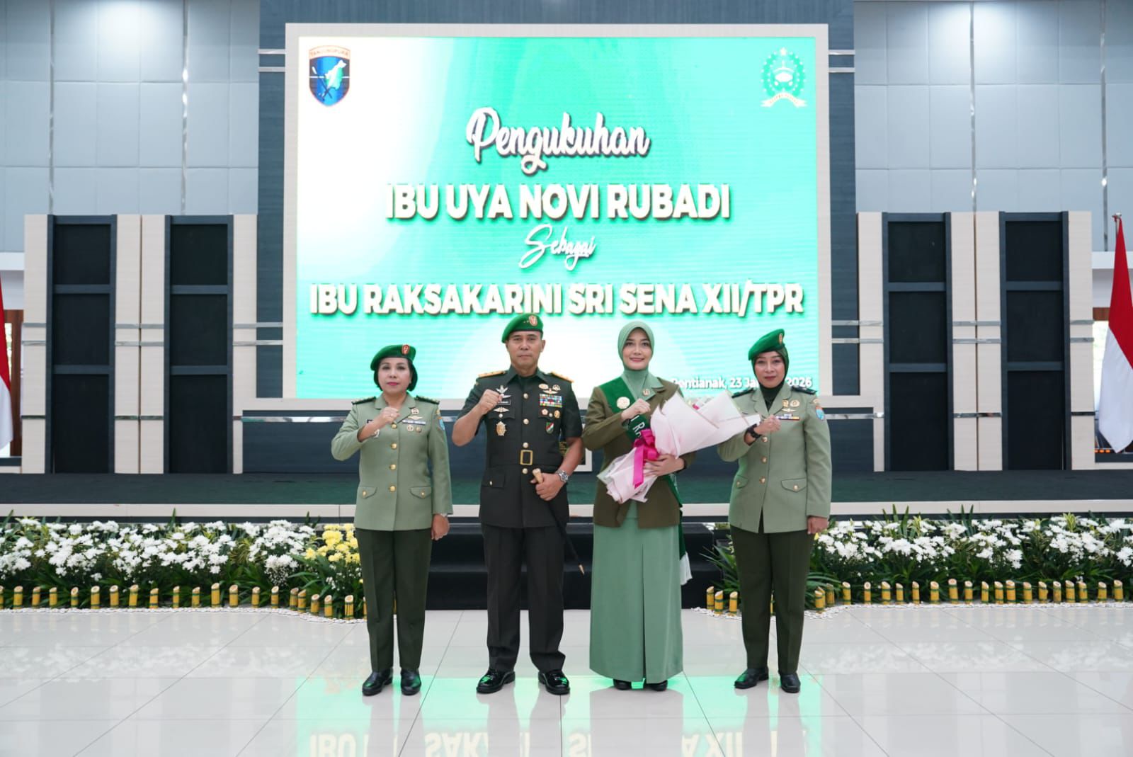 Pangdam XII/Tpr Kukuhkan Ny. Uya Novi Rubadi sebagai Ibu Raksakarini Sri Sena