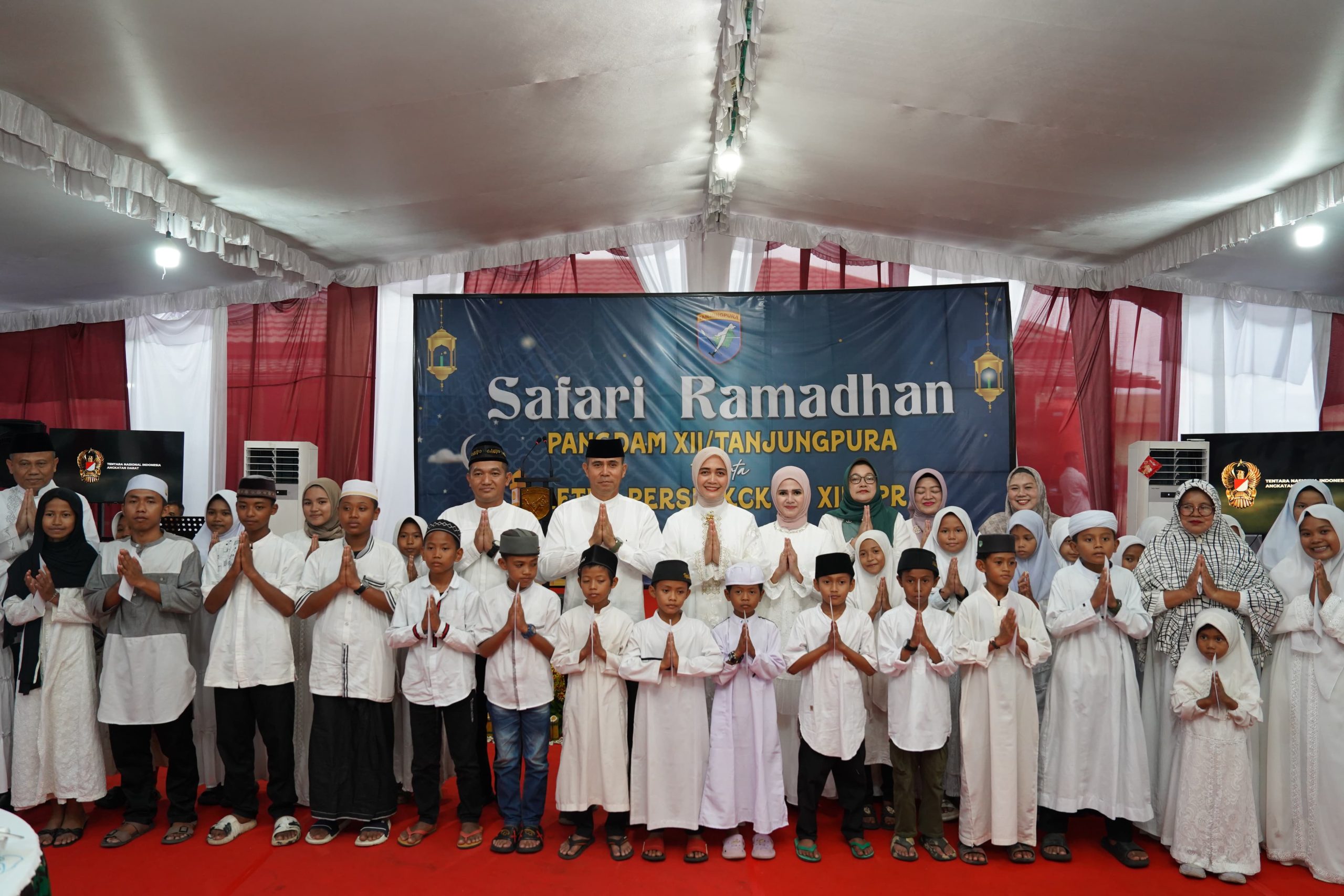 Pangdam XII/Tpr Pererat Silaturahmi Lewat Safari Ramadhan dan Santuni Anak Yatim di Bekangdam