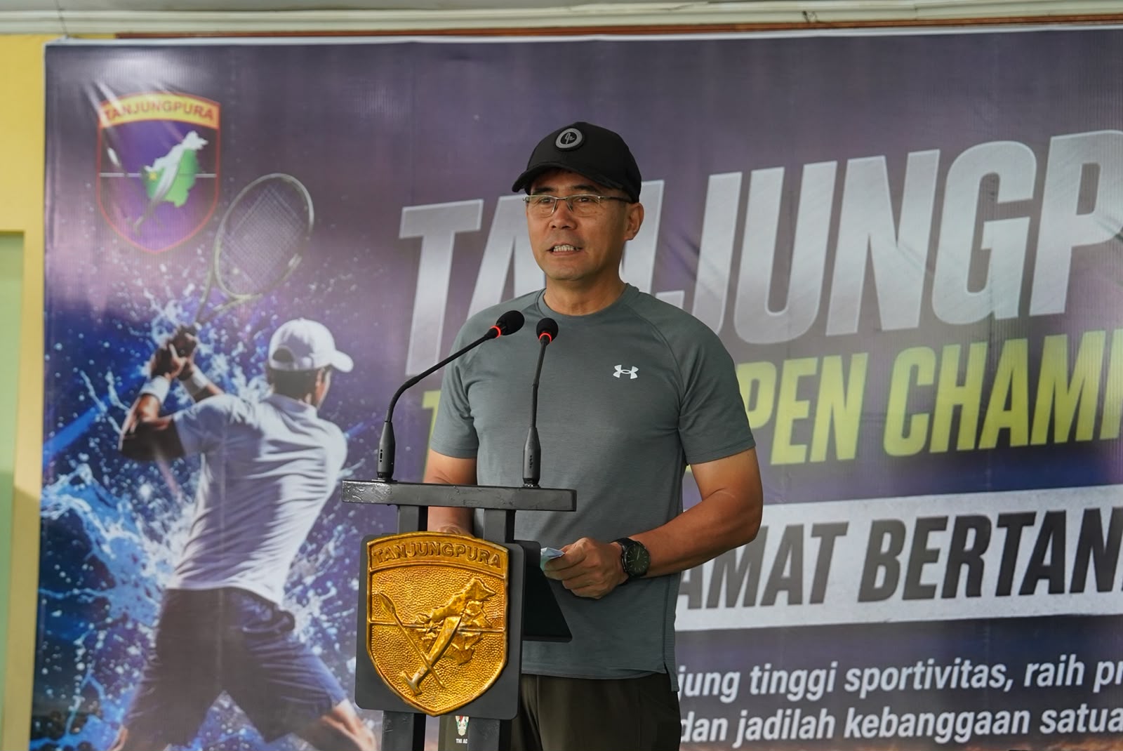 Sambut HUT Ke-68 Kodam XII/Tpr, Pangdam Mayjen TNI Novi Rubadi Sugito Buka Tanjungpura Tennis Open Championship