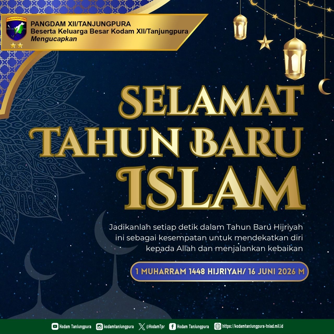 Selamat Tahun Baru Islam 1 Muharram 1448 Hijriyah/ 16 Juni 2026 Masehi