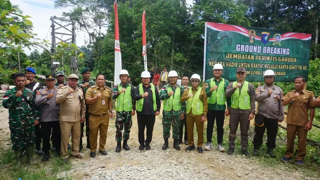 Wujudkan Mimpi Warga, Dandim 1206/Psb Ground Breaking Jembatan Perintis Garuda