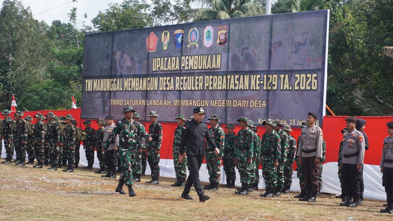 Satukan Langkah Bangun Negeri, Kodam XII/Tpr Resmi Gelar TMMD ke-129 di Tiga Wilayah Kalbar