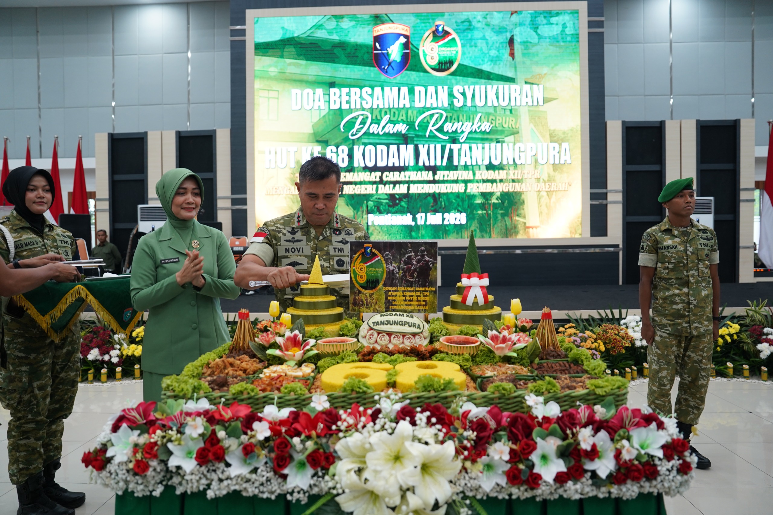 Puncak Peringatan HUT ke-68 Kodam: Pangdam XII/Tpr Pimpin Doa Bersama dan Syukuran