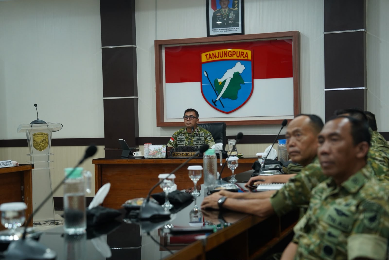 Pangdam XII/Tpr Ikuti Rapat Penyiapan Personel Penyuluh Karhutla Bersama Asops Panglima TNI
